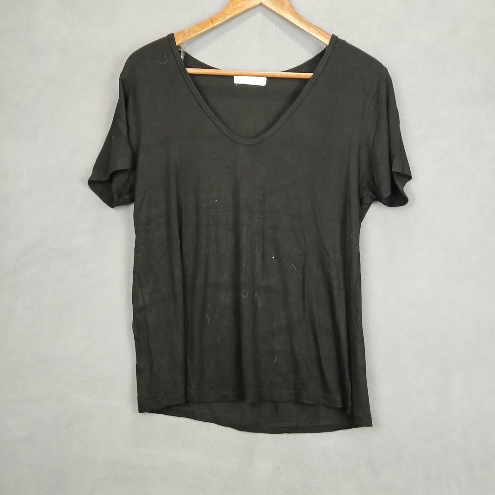 All In Favor Nordstrom T-Shirt Womens Small Black V Neck Soft Everyday Wear